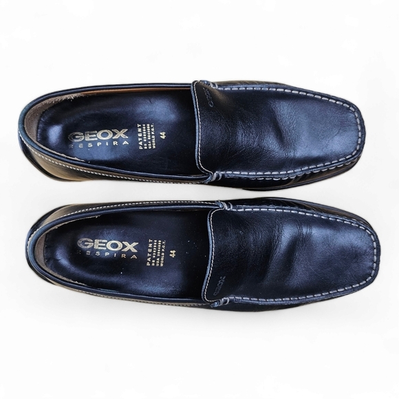 New GEOX Respira Men's Black Leather Slip-on Driving Loafer Size EU44 /US11 - Picture 4 of 12